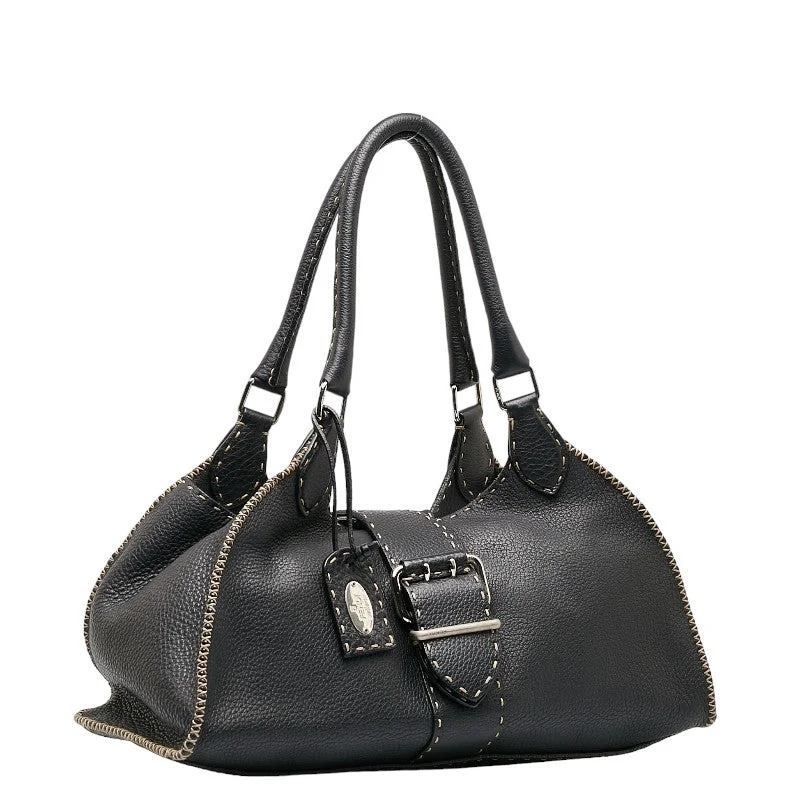 Fendi bags with a patent - leather finish for a shiny and sophisticated appearanceFendi Selleria Handbags Black Leather Ladies Fendi