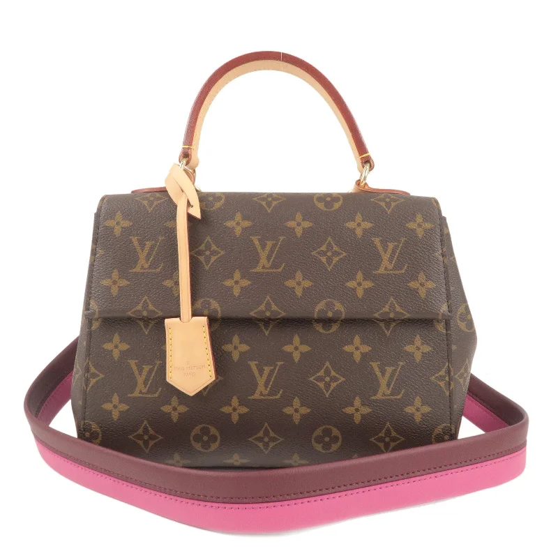 Louis Vuitton Alma bags with a monogram - embossed leather surfaceLouis Vuitton Monogram Cluny BB 2Way Bag Shoulder Bag Rose M42738