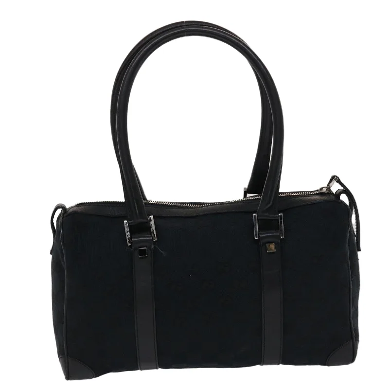 Women Gucci bags with a magnetic snap closure for easy accessGucci GG Canvas Hand Bag Black  49079