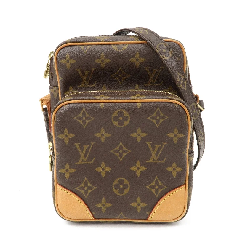 Louis Vuitton tote bags with a water - resistant coating for outdoor useLouis Vuitton Monogram Amazone Shoulder Bag Brown M45236