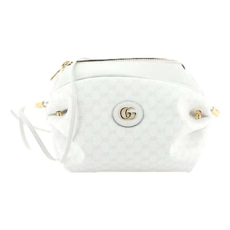 Ladies Gucci shoulder bags with a wide - width strapGucci Mini GG Candy White Crossbody Bag