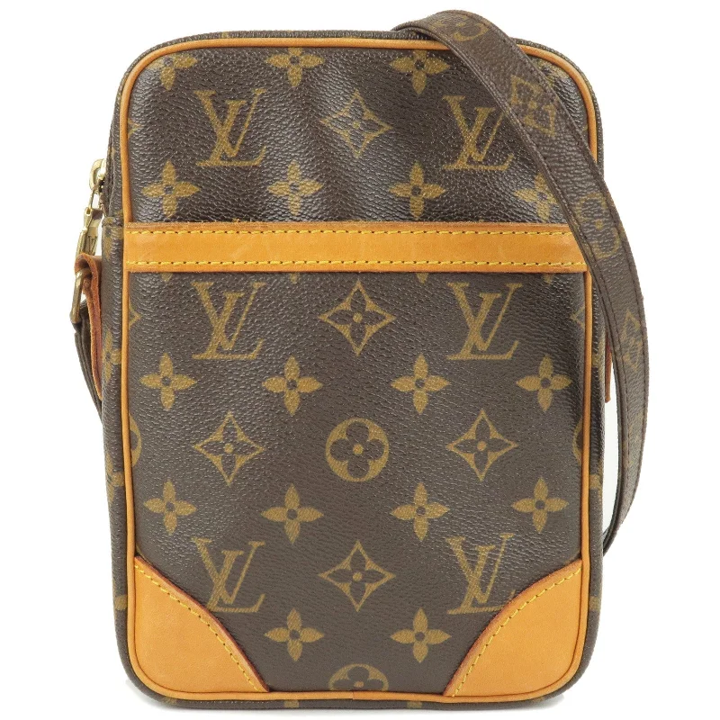 Ladies Louis Vuitton Petite Malle bags in a pastel color for a soft lookLouis Vuitton Monogram Danube Shoulder Bag M45266