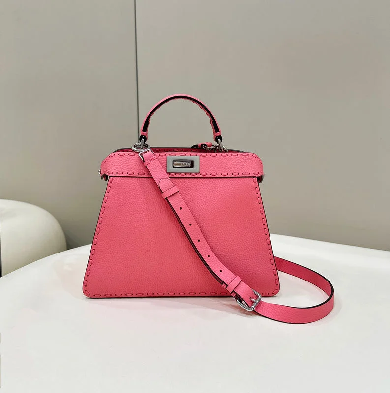 Fendi handbags with a metal - framed clasp for durability and a stylish lookWF - Fendi Bags - 056