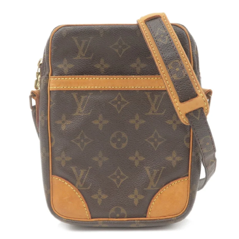 Louis Vuitton handbags with a patent - leather finish for a shiny lookLouis Vuitton Monogram Danube Shoulder Bag Crossbody Bag M45266