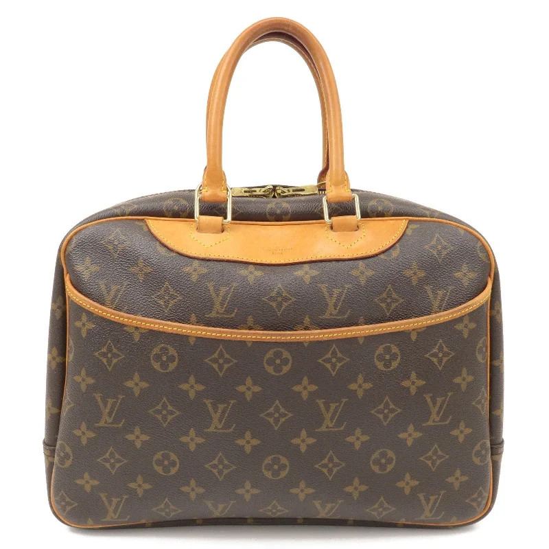 Ladies Louis Vuitton shoulder bags with a wide - width strap for comfortLouis Vuitton Monogram Deauville Hand Bag Brown M47270