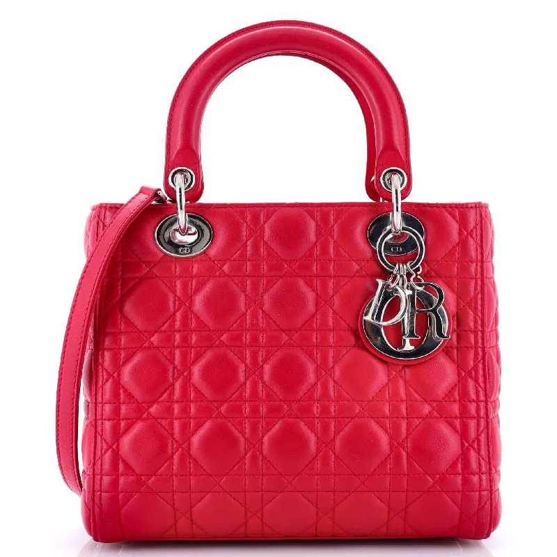 Affordable luxury bags Lady Dior Bag Cannage Quilt Lambskin Medium