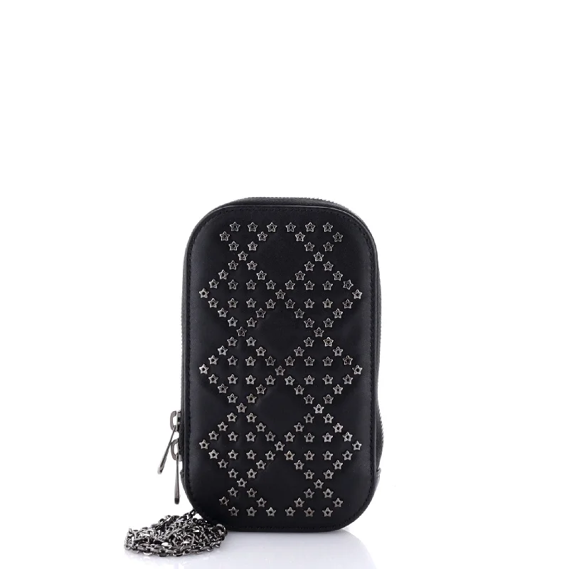 Best-selling designer bags 2025Lady Dior Phone Holder on Chain Studded Leather