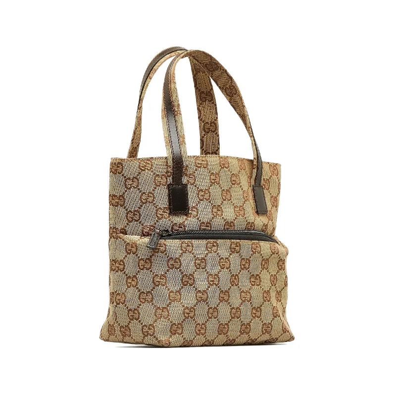 Women Gucci bags with a zip - around closure for securityGucci GG Canvas HandBag