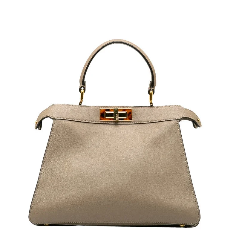 Fendi crossbody bags with a detachable fanny pack strap for a trendy and practical optionFendi Peekaboo Medium Handbag Shoulder Bag 2WAY 8BN321 Leather