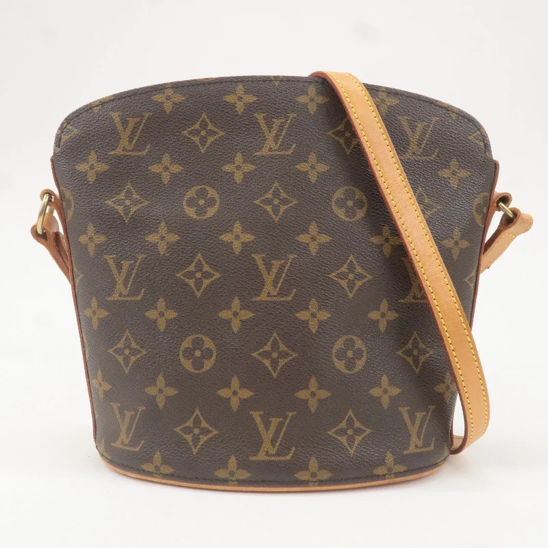 Ladies Louis Vuitton shoulder bags with a magnetic - closure flap for easeLouis Vuitton Monogram Drouot Cross Body Shoulder Bag M51290