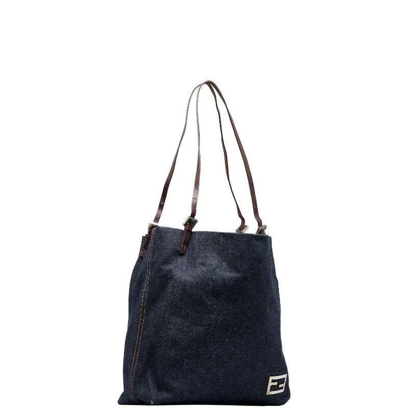 Fendi bags with a back - zip pocket for storing valuables securelyFENDI FENDI 26633 Shoulder Bag Canvas/Laser Indigo Blue Ladies Fender