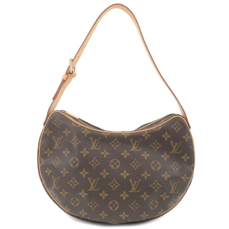 Louis Vuitton bags with a detachable mirror inside for on - the - go touch - upsLouis Vuitton Monogram Croissant MM Hand Bag Shoulder Bag M51512