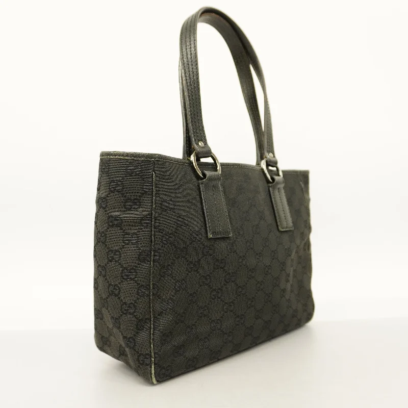 Women Gucci backpacks with a luxurious leather finishGUCCI  GG Canvas Tote Bag 113019 Women's Tote Bag Black