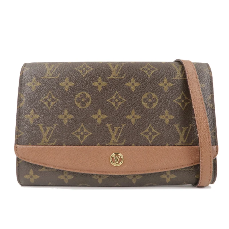 Louis Vuitton bags with a detachable mobile phone holder for convenienceLouis Vuitton Monogram Bordeaux 24 Shoulder Bag Brown M51798