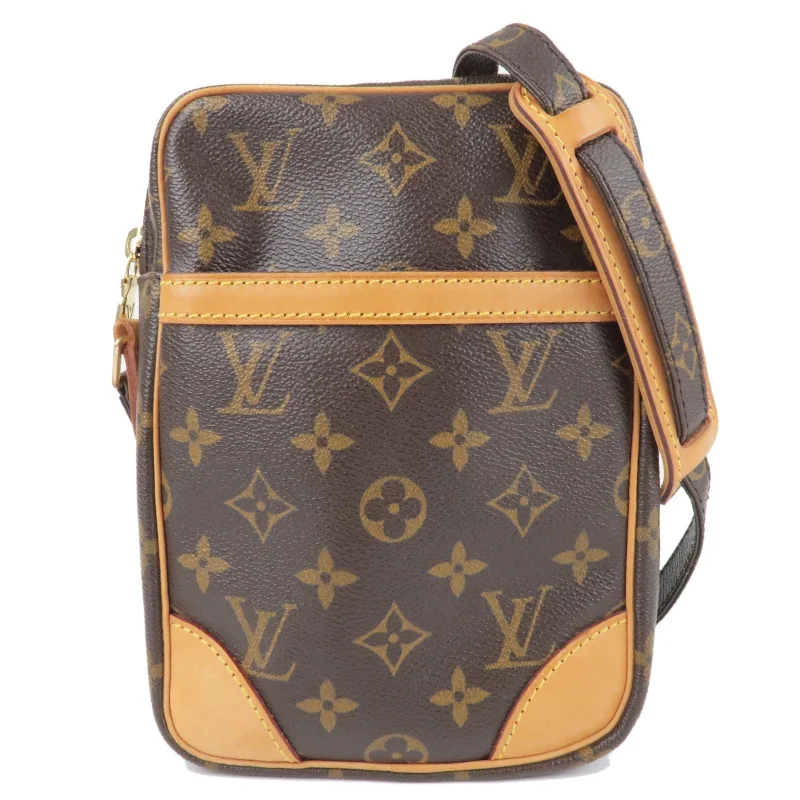 Louis Vuitton bags with a snap - button closure and a decorative charm for styleLouis Vuitton Monogram Danube Shoulder Bag M45266