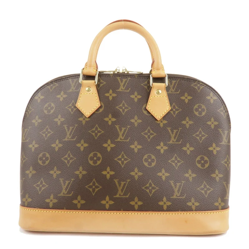 Ladies Louis Vuitton shoulder bags with a tassel decoration for charmLouis Vuitton Monogram Alma Hand Bag Brown M51130