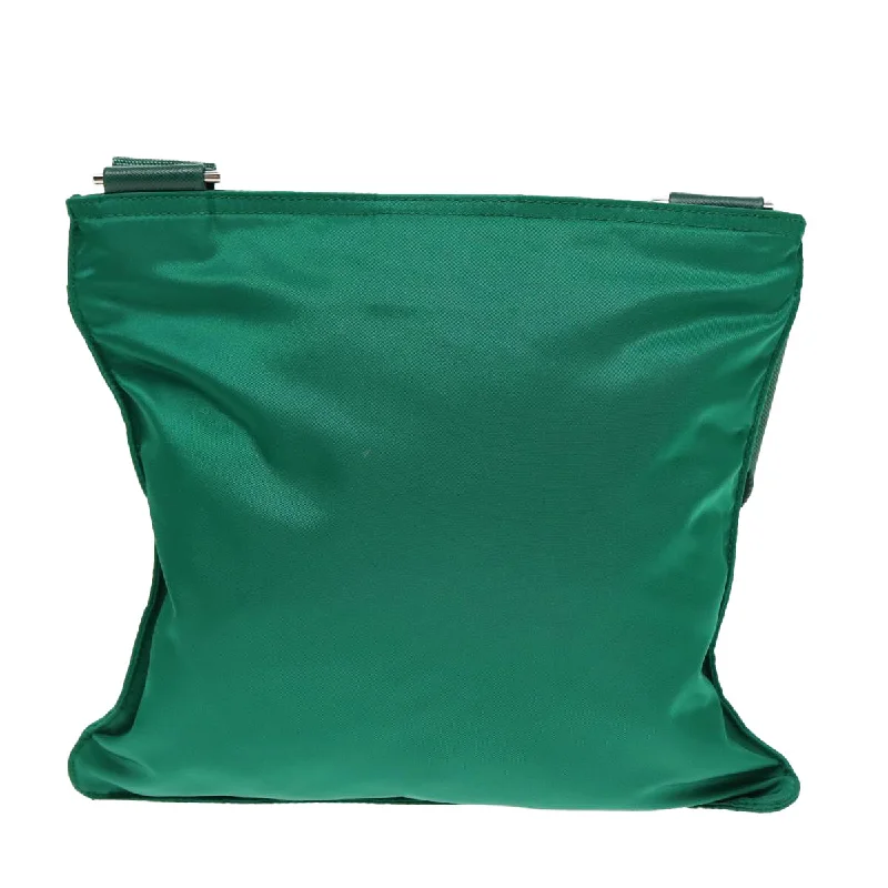 Vintage-inspired handbagsPRADA Shoulder Bag Nylon Green Silver  85632