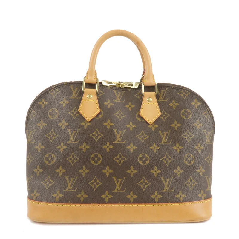 Louis Vuitton bags with a zip - around closure for enhanced securityLouis Vuitton Monogram Alma Hand Bag Brown M51130