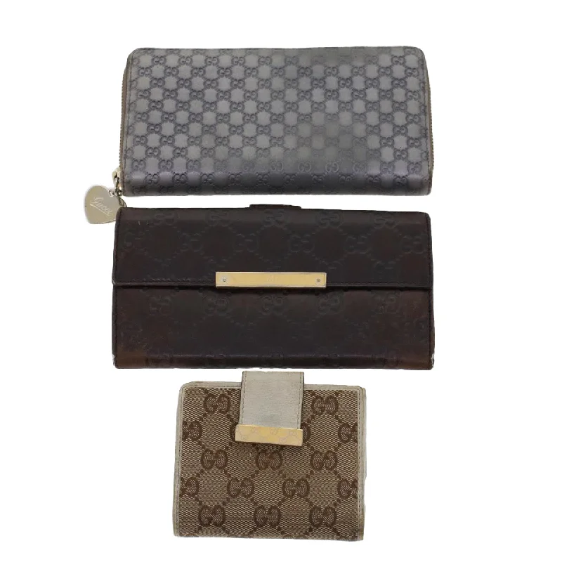 Ladies Gucci Dionysus bags with a chain - link shoulder strapGucci GG Canvas Long Wallet Leather 3Set Brown Beige Silver  bs6283