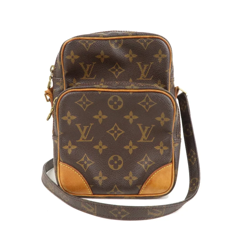 Ladies Louis Vuitton shoulder bags with a magnetic - closure flap for easeLouis Vuitton Monogram Amazone Shoulder Bag Brown M45236