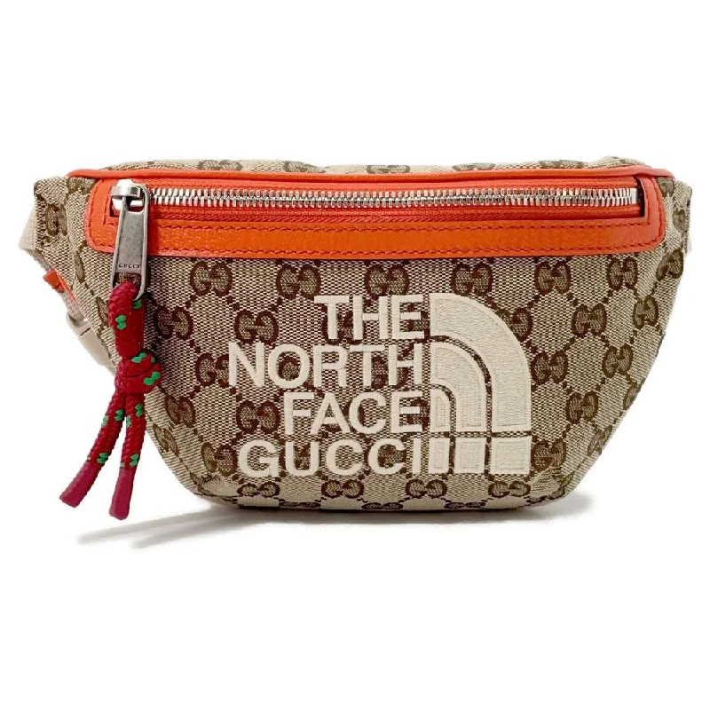 Gucci tote bags for women with a spacious interiorGUCCI Crossbody Bag The North Face Collaboration Orange/Beige 650299 GG Canvas