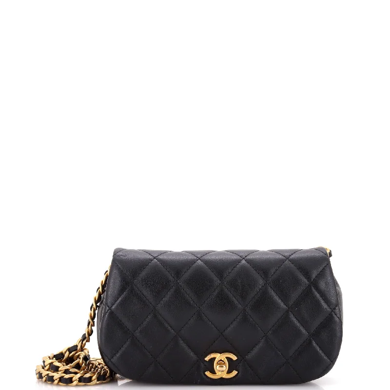 Designer bags with detachable strapsCoco Mail Clutch with Chain Quilted Calfskin