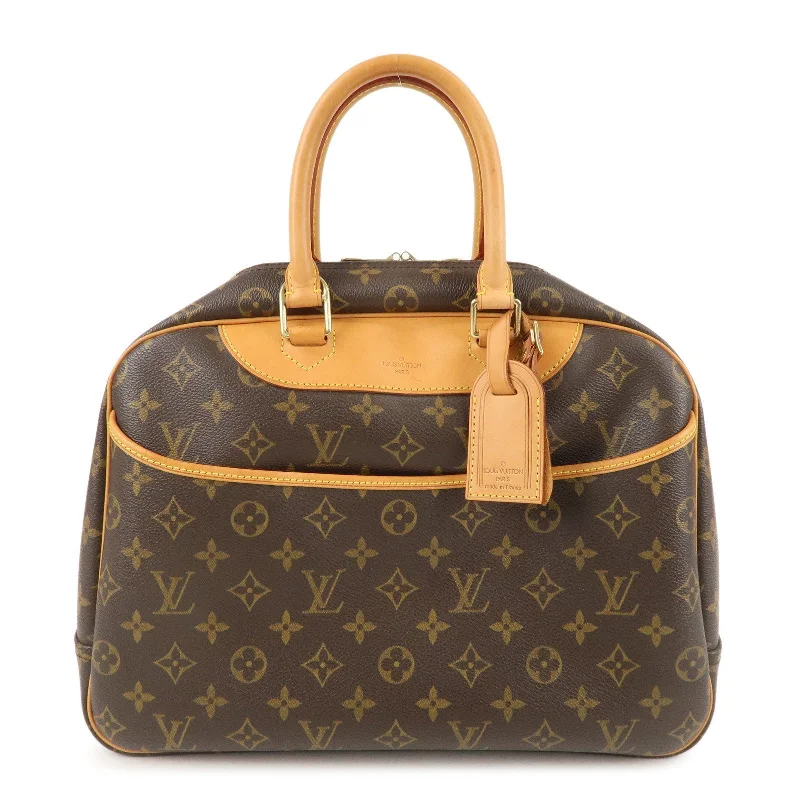 Louis Vuitton tote bags with a double - handle and shoulder - strap optionLouis Vuitton Monogram Deauville Hand Bag Brown M47270