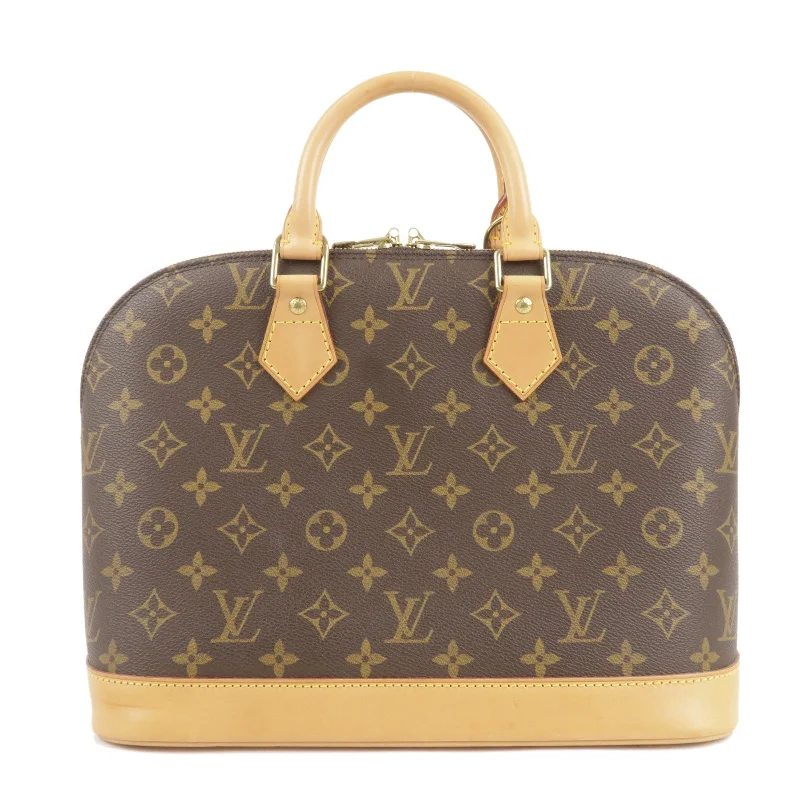 Louis Vuitton bags with a detachable mobile phone holder for convenienceLouis Vuitton Monogram Alma Hand Bag Brown M51130