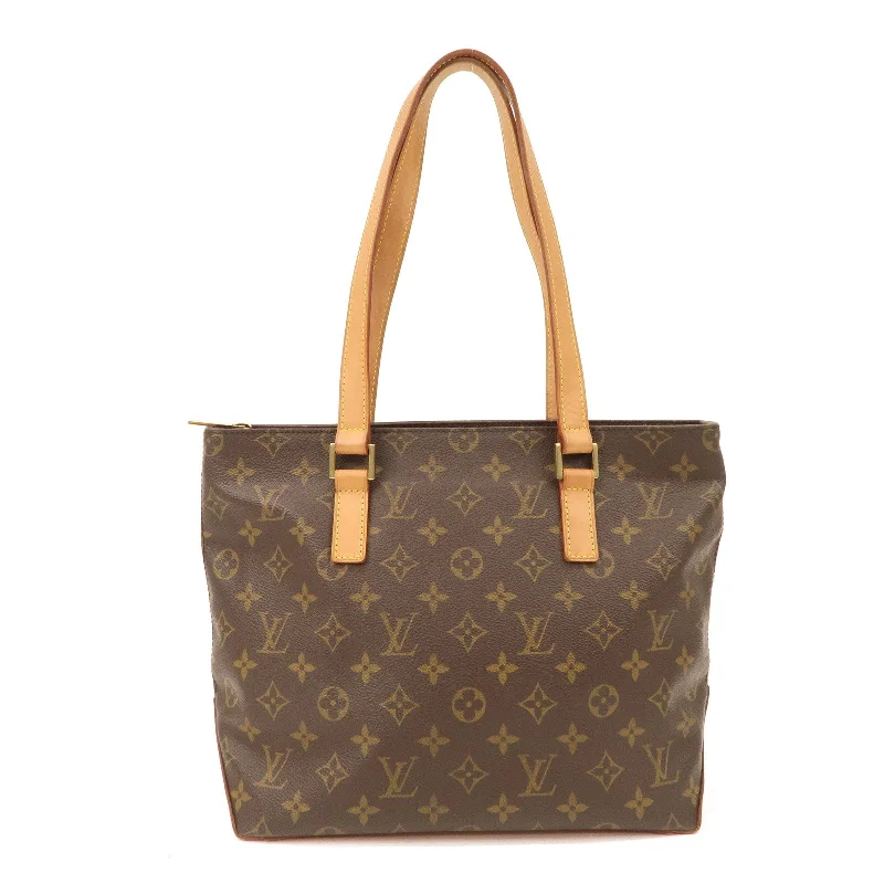 Ladies Louis Vuitton Petite Malle bags with a star - shaped charm for cutenessLouis Vuitton Monogram Cabas Piano Tote Bag Brown M51148