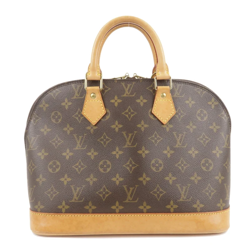 Ladies Louis Vuitton shoulder bags with a single - handle silhouetteLouis Vuitton Monogram Alma Hand Bag Brown M51130