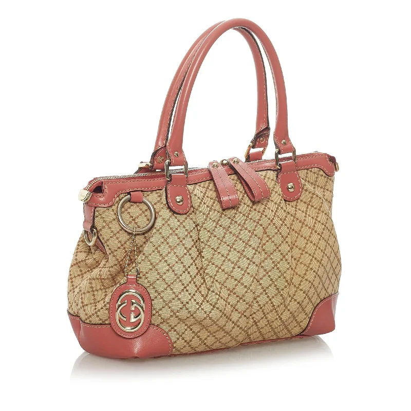 Ladies Gucci Dionysus bags with a detachable shoulder strapGucci Diamante Sukey Canvas Satchel (29040)