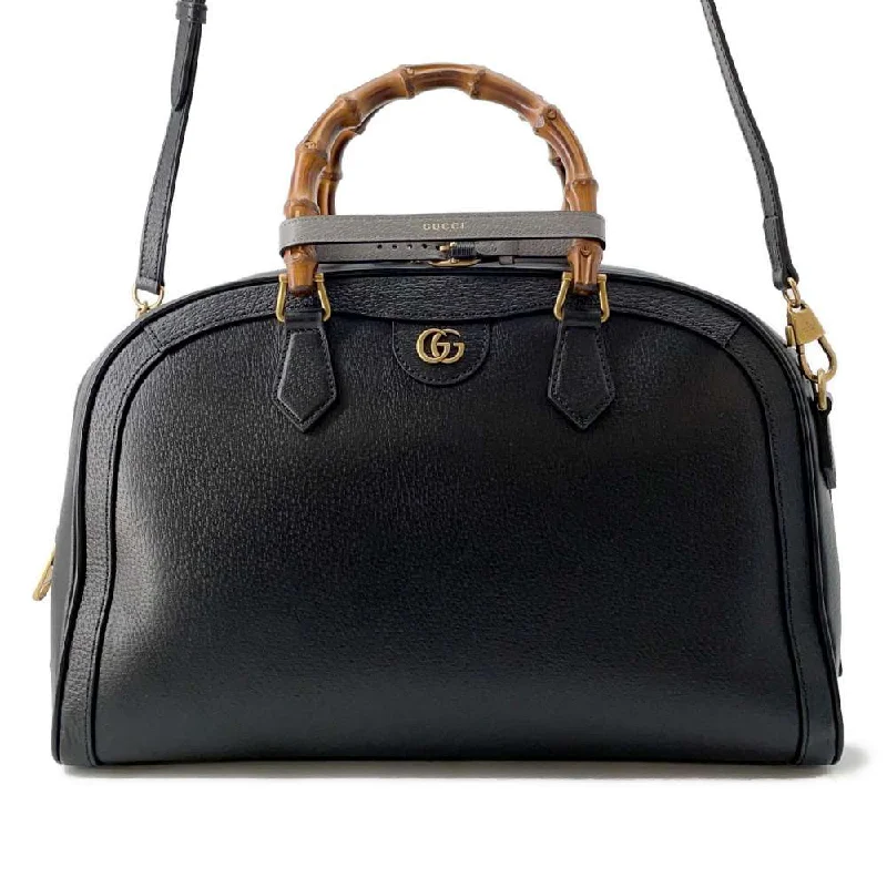 Gucci Marmont bags for women with gold - toned hardwareGUCCI Diana Duffle Bag Black 705373 Leather Size Medium