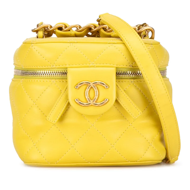 Yves Saint Laurent bags with luxurious suede detailsYellow Chanel Small CC Lambskin Vanity Case Crossbody Bag