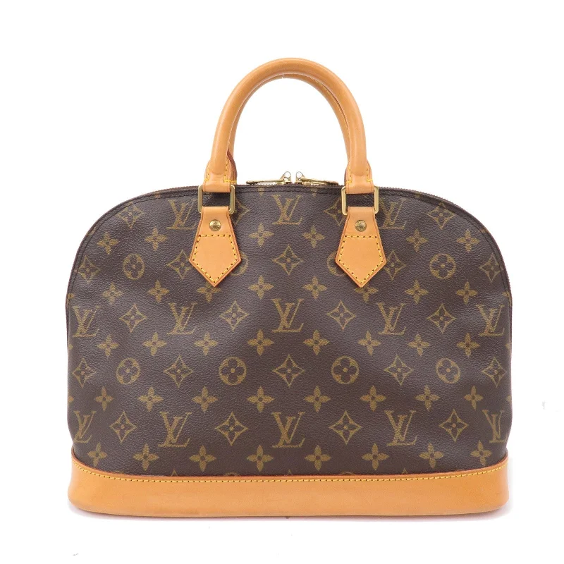 Louis Vuitton bags with a zip - around closure for enhanced securityLouis Vuitton Monogram Alma Hand Bag Brown M51130