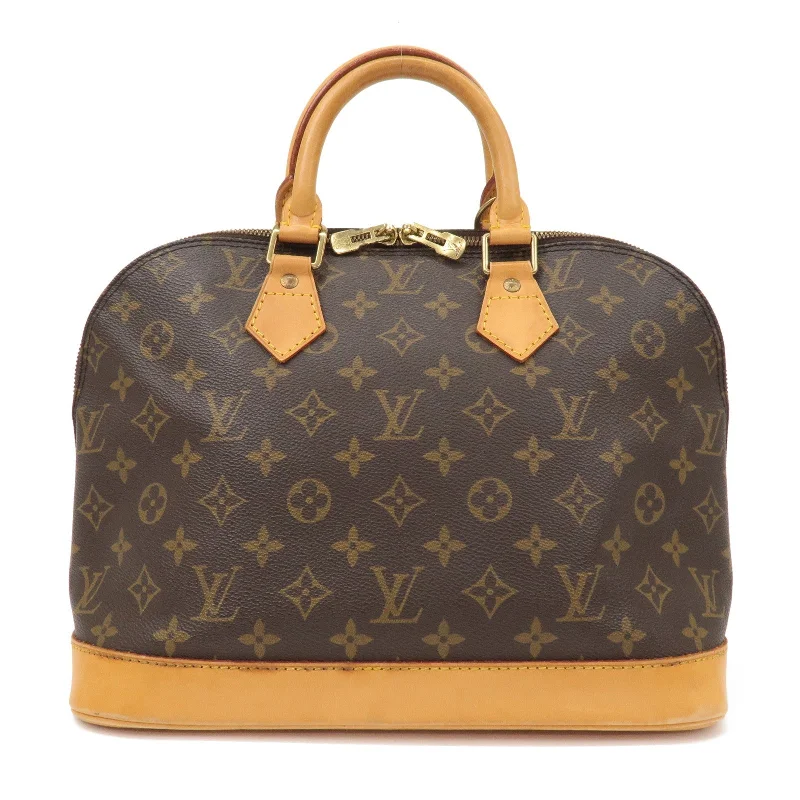 Louis Vuitton bags with a snap - button closure and a decorative charm for styleLouis Vuitton Monogram Alma Hand Bag Brown M51130