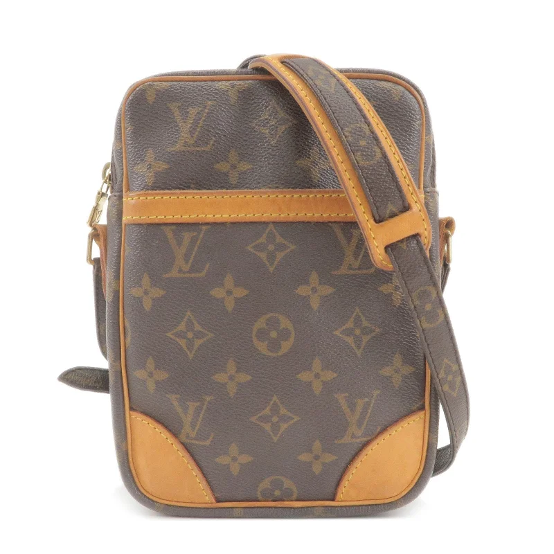 Louis Vuitton handbags with a back - zip pocket for storing valuablesLouis Vuitton Monogram Danube Shoulder Bag M45266