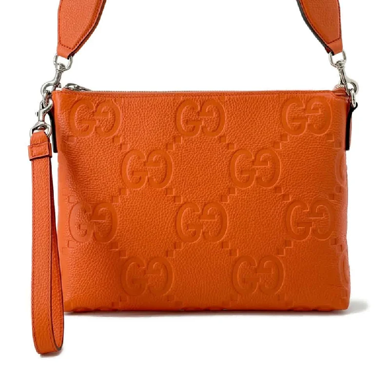 Gucci backpacks for women with a hidden back pocketGUCCI jumbo GG messenger bag Orange 696009 Leather