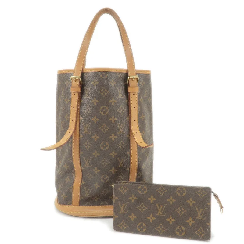 Louis Vuitton crossbody bags with adjustable shoulder straps for comfortLouis Vuitton Monogram Bucket GM Shoulder Bag & Pouch M42236