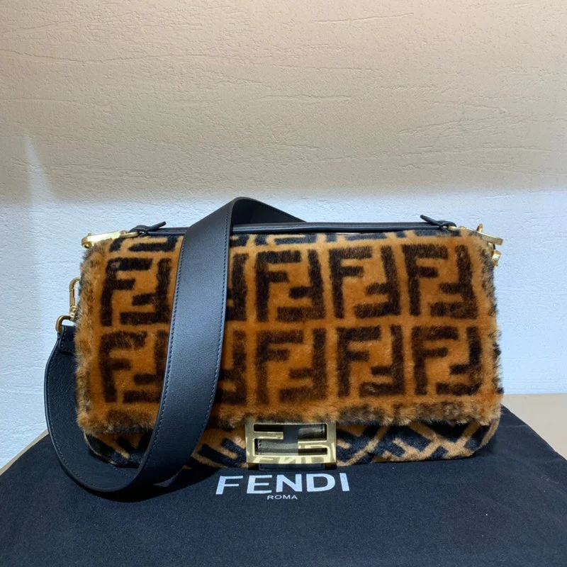 Fendi tote bags with a double - zip closure for enhanced securityWF - Fendi Bags - 080