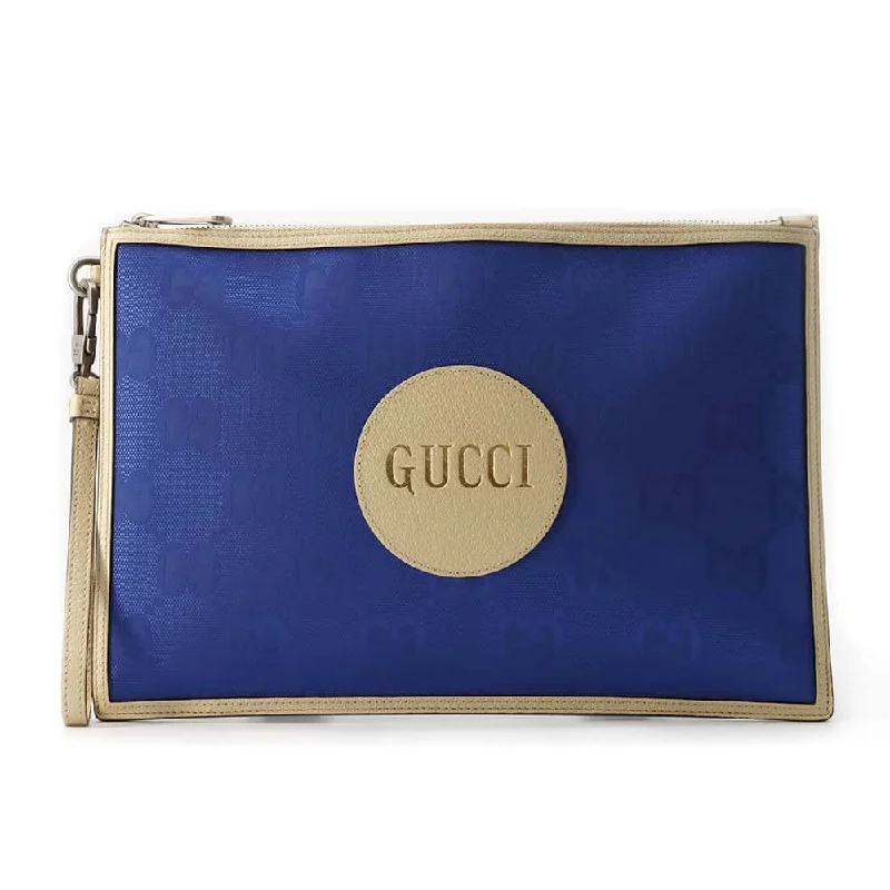 Ladies Gucci Dionysus bags with a detachable shoulder strapGUCCI Off the Grid Clutch Bag Blue/Ivory 625598 Nylon