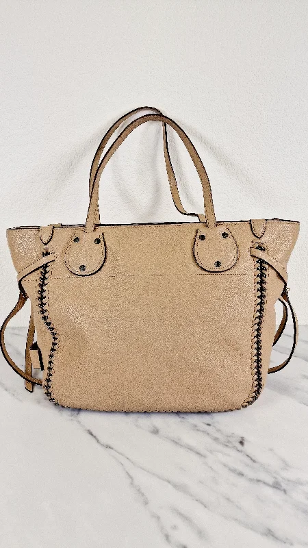 Coach tote bags with a spacious interior and multiple compartments for organizationCoach Tatum Tote with Whiplash Chain Detail in Beechwood Beige Nude - Handbag Shoulder Bag - Coach 34398