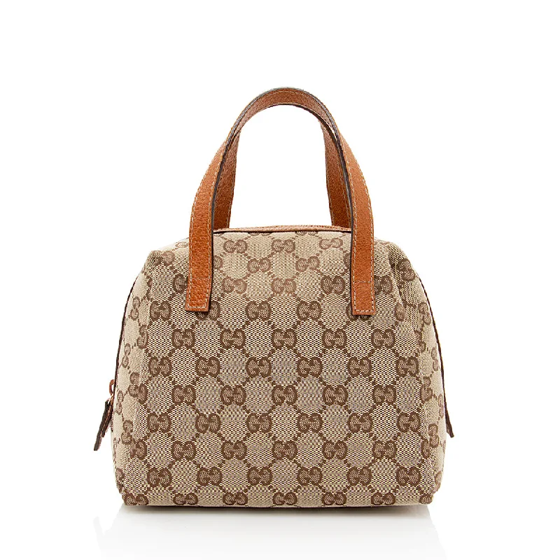 Gucci tote bags for women with a printed Gucci logoGucci GG Canvas Mini Satchel