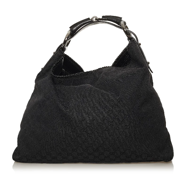 Women Gucci bags with a magnetic snap closure for easy accessGucci GG Canvas Hobo Bag