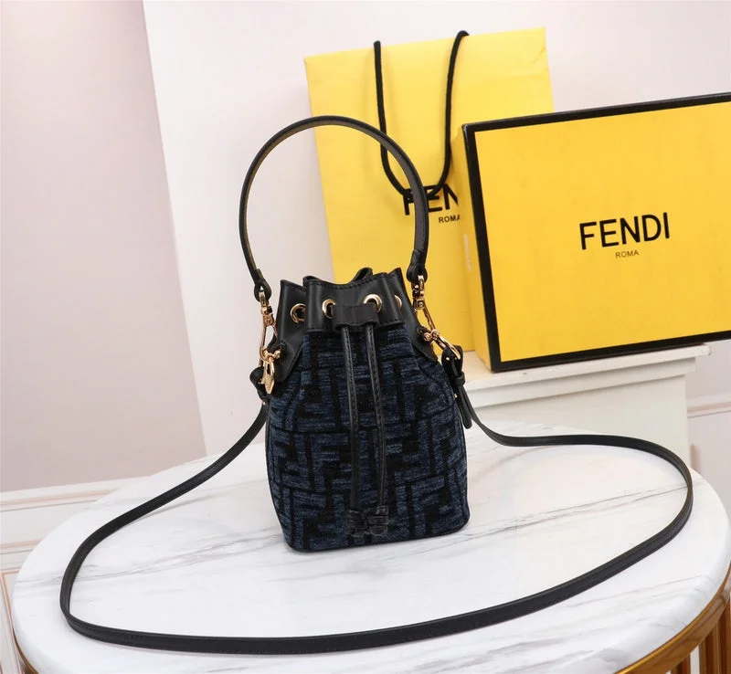 Fendi tote bags with a snap - button closure and a decorative charm for a fashionable and personalized lookWF - Fendi Bags - 048