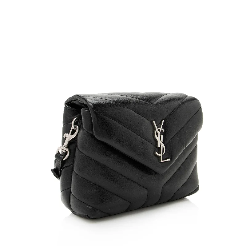 Yves Saint Laurent bags with iconic YSL logoSaint Laurent Matelasse Calfskin LouLou Toy Crossbody Bag 22682