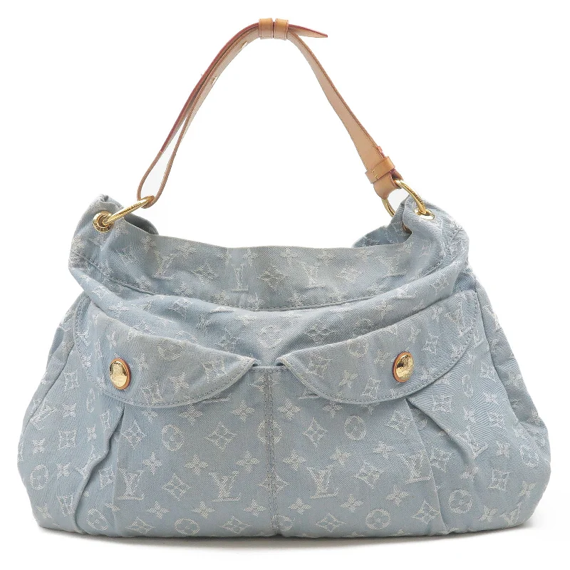 Louis Vuitton backpacks with a hidden back pocket for securityLouis Vuitton Monogram Denim Daily GM Shoulder Bag M40492