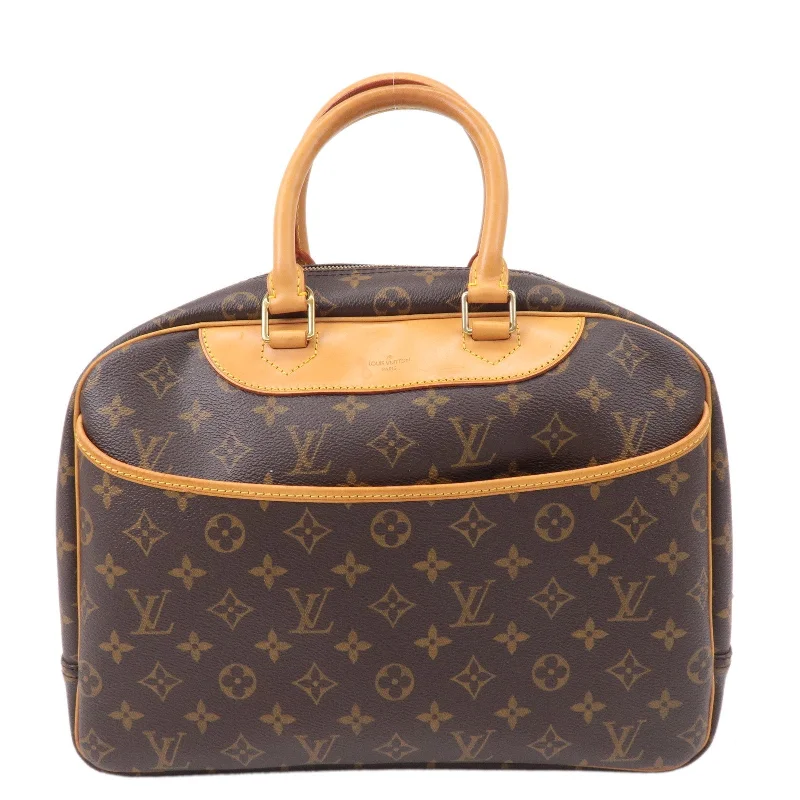 Ladies Louis Vuitton shoulder bags with a single - handle silhouetteLouis Vuitton Monogram Deauville Hand Bag Brown M47270