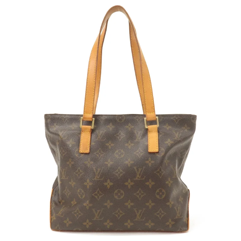 Ladies Louis Vuitton shoulder bags with a single - handle silhouetteLouis Vuitton Monogram Cabas Piano Tote Bag Brown M51148