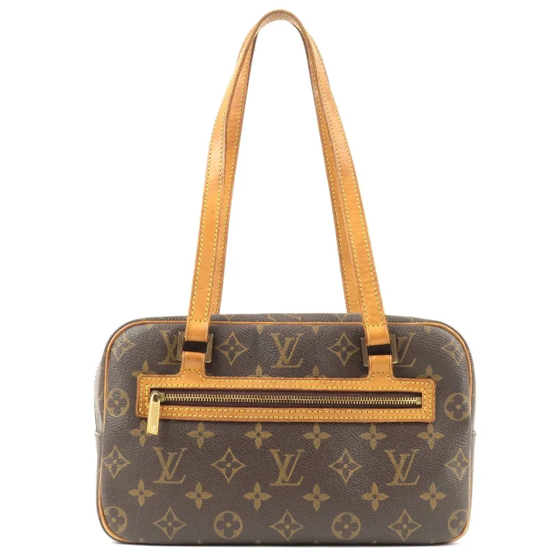 Louis Vuitton handbags with a patent - leather finish for a shiny lookLouis Vuitton Monogram Cite MM Shoulder Bag Hand Bag M51182