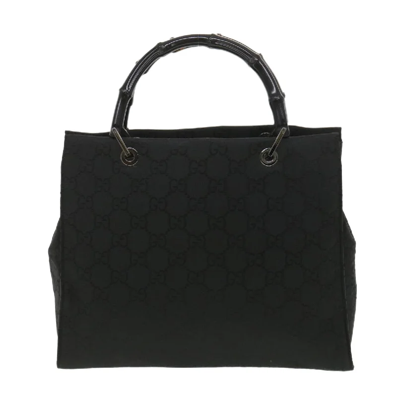 Women Gucci bags with a front - zip pocket for small itemsGucci GG Canvas Hand Bag Black  38354